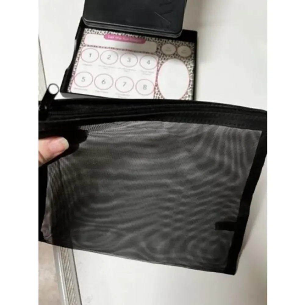 New‎ Mary Kay Black Foldable Travel Mirror Stand Zippered Bag Consultant